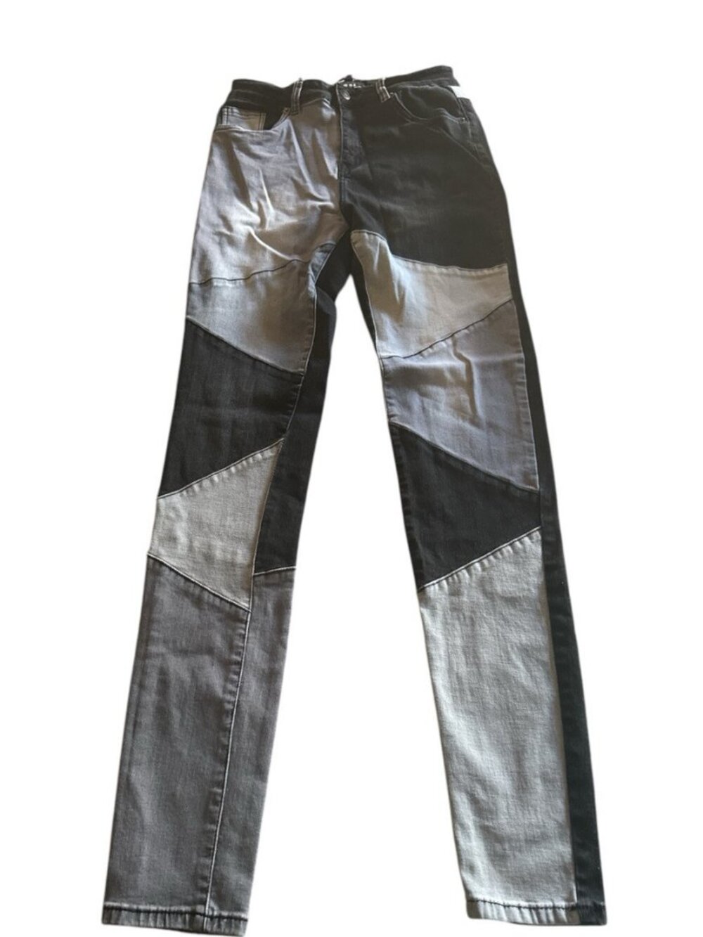 Fashion Nova Women Patchwork High Rise Skinny Jeans Multicolor Size Medium